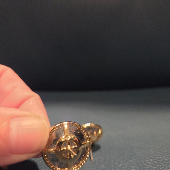 Kate Spade Gold and Brown Gemstone Earrings NWOT - Picture 2 of 2